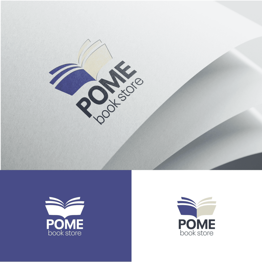Pome Book Store Logo Design for a graphic designer portfolio