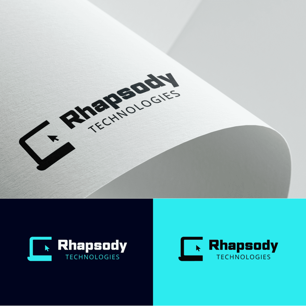 Rhaphsody Technology Company Logo Design for a graphic designer portfolio